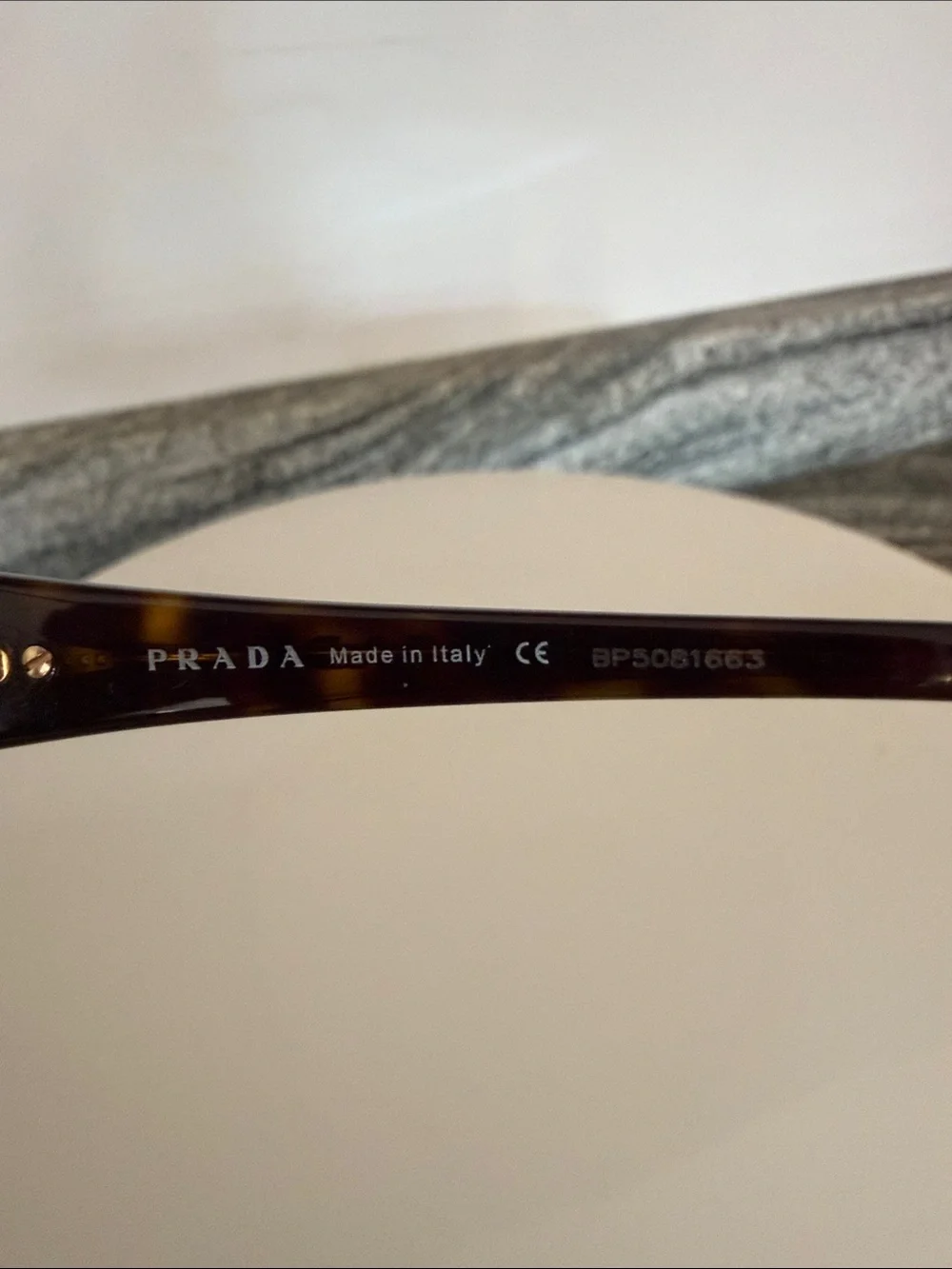 Prada Tortoiseshell prescription Glasses with Gold Accent